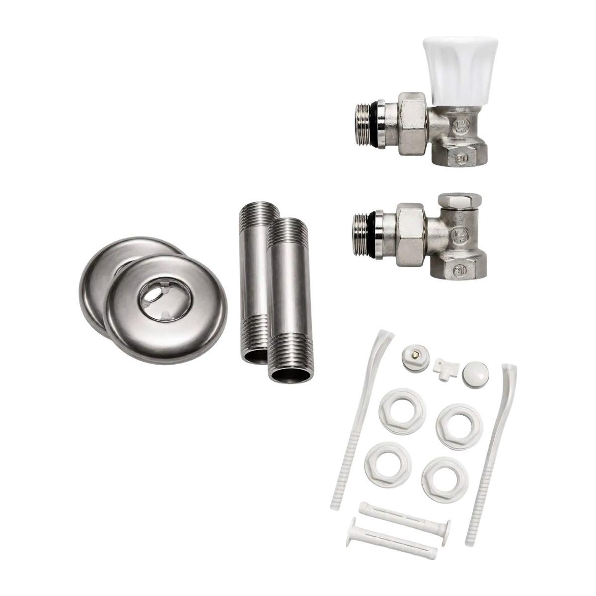 Kit completo válvula + detentor, niples y rosetas